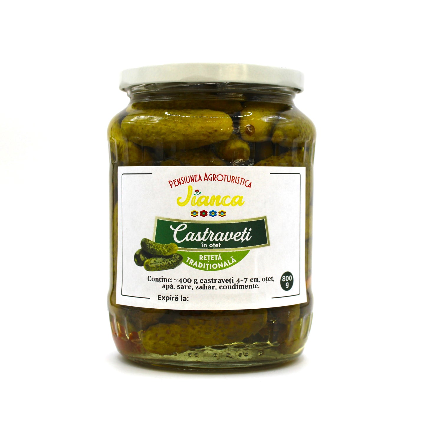Castraveti Cornichon in otet, lungime 4-7 cm, borcan 720 ml