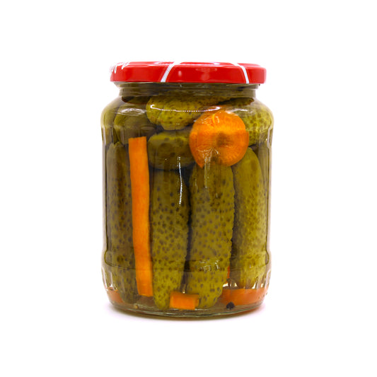 Castraveti Cornichon in otet, lungime 6-9 cm, borcan 720 ml
