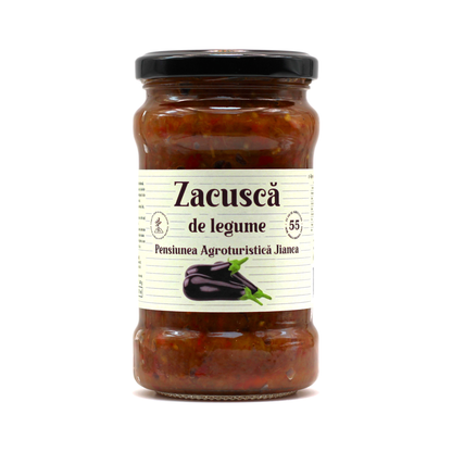 Zacusca de Legume din reteta Traditionala, borcan 370 ml