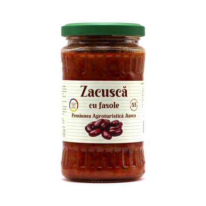 Zacusca cu Fasole din reteta Traditionala, borcan 370 ml