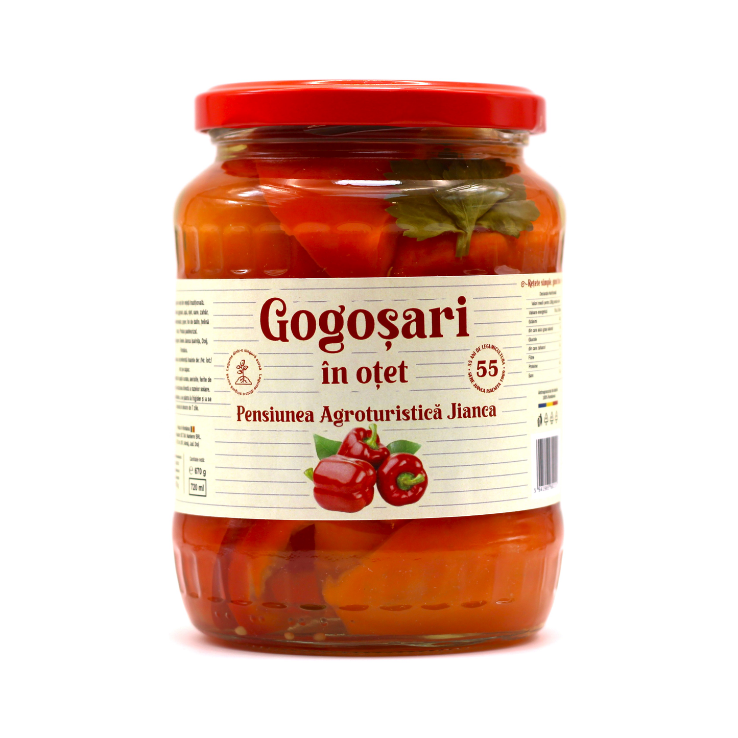 Gogosari in otet, borcan 720 ml