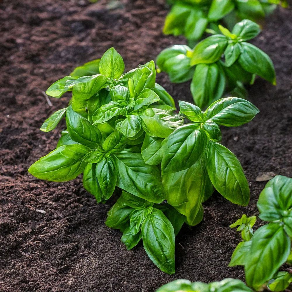 Răsad busuioc autohton Ocimum Basilicum, soi, timpuriu, creștere nedeterminată, culoare verde