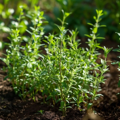 Răsad cimbru autohton Satureja Hortensis, soi, timpuriu, creștere nedeterminată, culoare verde închis